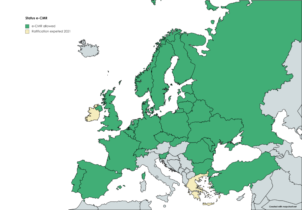 Lateste ratifications ecmr EU