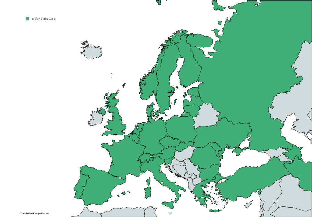 eCMR worldwide ratifications Q3 2024